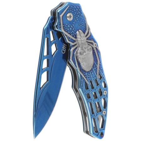 Nóż składany Herbertz CJH 3D Spider Blue Titanium Steel, Blue Titanium 420 (44097)