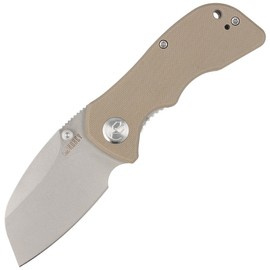 Kubey Knife Karaji Tan G10, Bead Blasted D2 (KU180B)