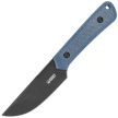 Kubey Knife Thorn Blue Micarta, Blackwashed 14C28N by Scott Halpern (KU413D)