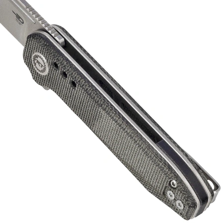 Bestech Syntax CP Black Micarta, Stonewashed/Satin CPM 154CM by Todd Knife and Tool (BG41D)