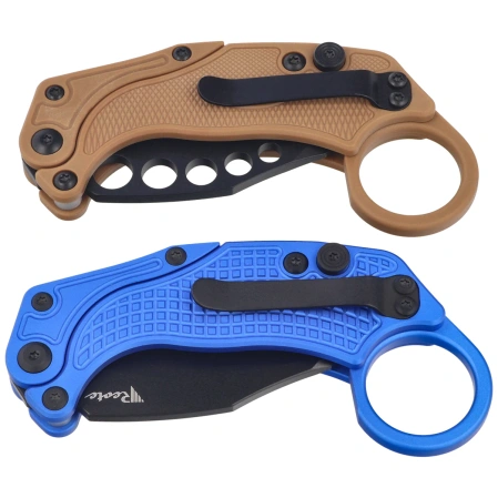 Nóż grawitacyjny Reate EXO-K Gravity Karambit Blue Aluminium, Black PVD N690 (EXO-K BLU.PVD)