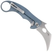 LionSteel L.E.One Mid Karambit Knife Ice Blue Aluminium, Stonewashed M390 by Emerson Design (LE2 A IS)
