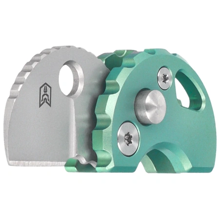 Nóż składany Bestechman Turtle Green Titanium, Bead Blasted 14C28N (BM20D)