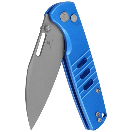 Nóż składany Bestechman Vector Blue Aluminium, Bead Blasting D2 (BMK15D)