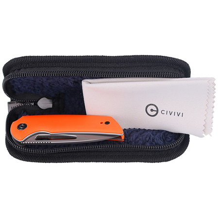 CIVIVI Knife Odium Orange G10, Stonewashed by Ferrum Forge Knife Works (C2010B)