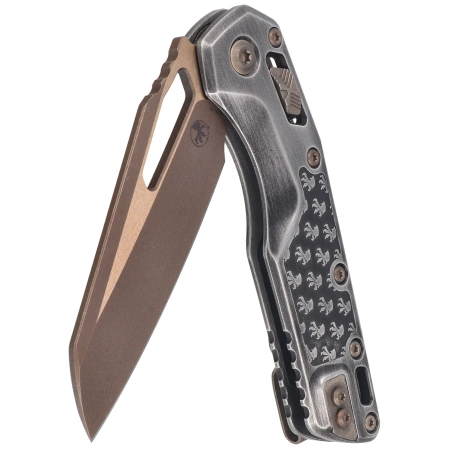 Microtech MSI S/E Signature Knife Brushed Metal Claw Aluminium, Bronze Apocalyptic M390MK by Tony Marfione (210-13APBMCWS)