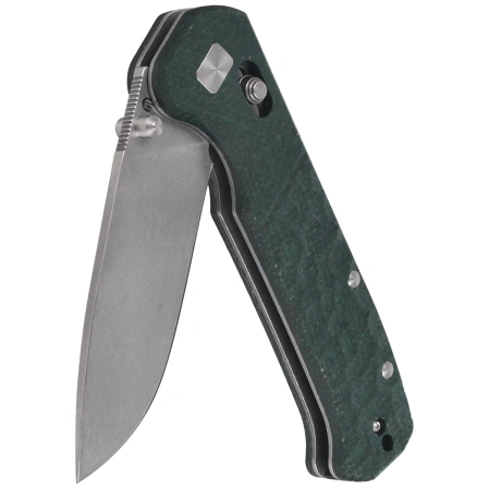 Nóż składany Maserin Frontier 634/MCV Green Micarta, Stonewashed Nitro X7