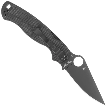 Spyderco Para Military 2 Salt Black G10, Black DLC CPM MagnaCut by Sal, Eric Glesser (C81GMCBKP2)