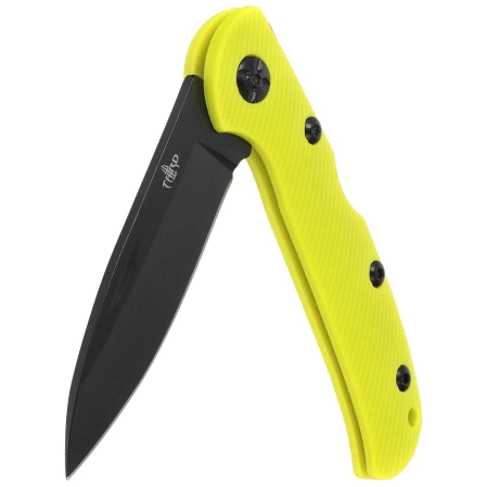 Third Decor Habitat Knife Yellow Nylon, Black 420 (TH-N76A)