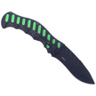 Nóż składany Herbertz Solingen Hit Black / Green Aluminium, Black Blade (565912)