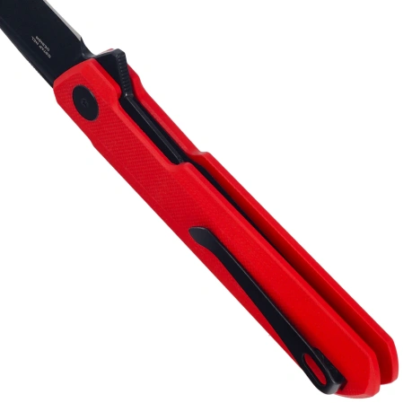 Nóż składany Bestechman Dundee Red G10, Black PVD D2 by Ostap Hel (BMK01L)