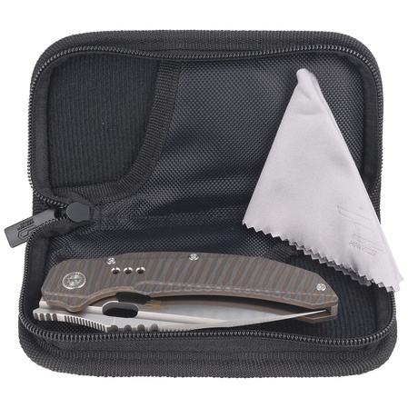 Bestech Exploit Tiger Texture Titanium, Satin CPM S35VN by Todd Knife and Tool (BT2005D)