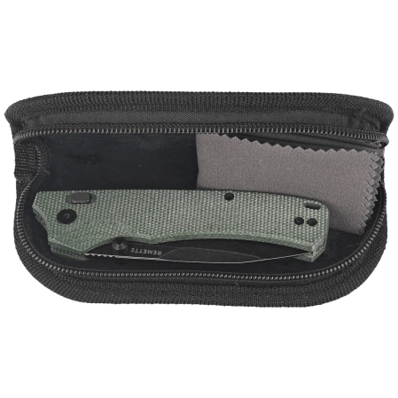 Nóż składany Remette WD107MGB Military Green Micarta, Black Titanium 14C28N