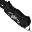 Third Decor Habitat Scorpion Knife Keychain Black Aluminum, Black 420 (N201S)