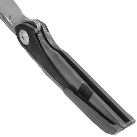 Nóż składany Bestech Senu Grey Titanium / Marble Carbon Fiber, Stonewashed / Satin CPM S90V by Kombou (BT2601B)