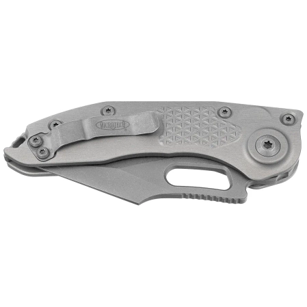 Microtech Stitch S/E-A Automatic Knife Natural Clear Aluminum, Apocalyptic M390MK by Borka Blades and Tony Marfione (169-10APNC)