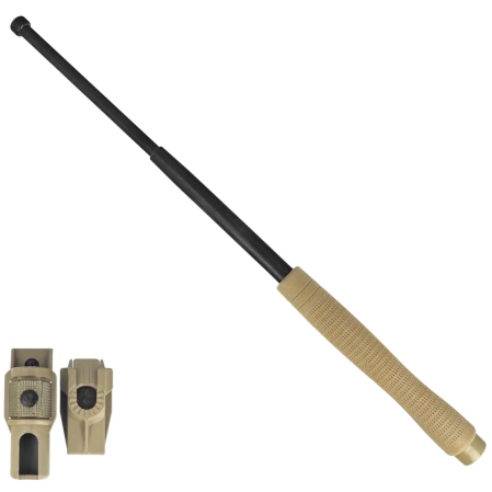 Pałka teleskopowa hartowana ESP Ergonomic 16'' Khaki (ExB-16HE-KH-BK BH-54)