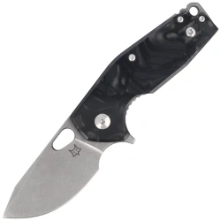 Fox Suru Knife Black Cellulose Acetate, Stonewashed M398 by by Jesper Voxnæs (FX-526LI RB2)