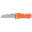 Fox Vulpis Grenade Pattern Orange Aluminum Knife, Polished N690Co (FX-VPGP130 OR)
