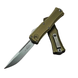 Nóż automatyczny OTF Microtech Hera II Mini S/E OD Green Aluminium, Stonewashed M390MK by Tony and Sean Marfione (1703M-10OD)