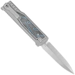 Reate EXO-M Gravity D/E Knife Bead Blasted Titanium/Damascus Blue-Black G10, Satin Elmax