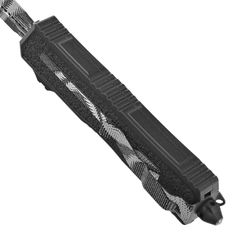 Nóż automatyczny OTF Microtech Scarab II Gen III D/E Geo Trace Camo Aluminium, Black M390MK by Tony Marfione (1280-1GOC)