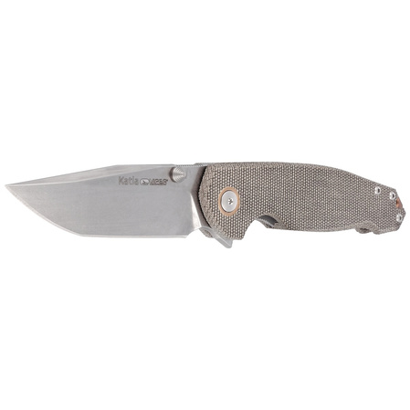 Viper Katla Green Canvas Micarta, Stonewashed M390 by Jesper Voxnæs Knife (V5982CG)