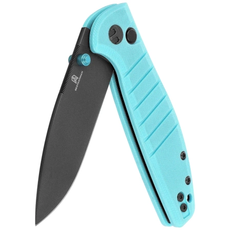 Bestechman Goodboy Jr. Knife Light Blue G10, Grey PVD D2 by Keanu Alfaro (BMK10D)