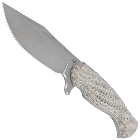 Nóż Fox Eastwood Tiger OD Green Canvas Micarta, Stonewashed Niolox by Gudy Van Poppel (FX-106 MIOD)