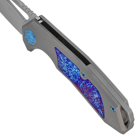 Kubey KB Vagrant Knife Gray Titanium/Timascus, Beadblasted CPM S35VN by Maksim Tkachuk (KB284H)