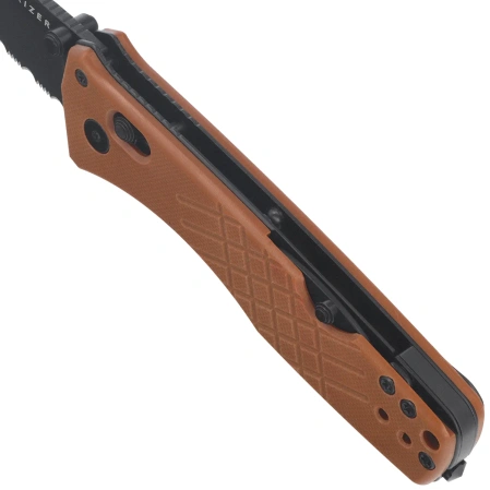 Kizer Aegis T Knife Brown G10, Black PVD AEB-L by Azo (V3774CTA3)