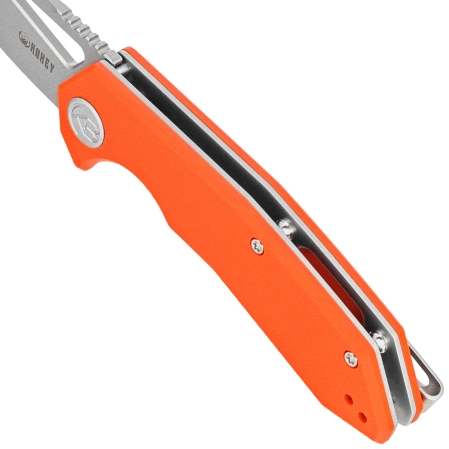 Kubey Knife Vagrant Orange G10, Sand Blasted 14C28N by Maksim Tkachuk (KU291L)