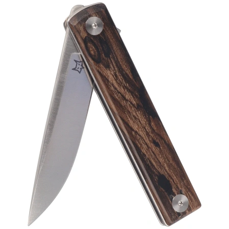 Nóż składany Fox Chnops Heritage Ziricote Wood, Satin Hybrid Cryo by Raven Knives Design (FX-544 ZW)