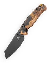 Nóż składany Bestechman Cicada's Wing-TL Black-Gold Resin / Wood, Black PVD 10Cr15CoMoV (BMK24-W-2)