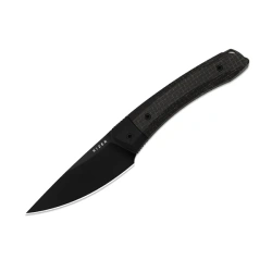 Kizer MoMo Fix 3 Knife Black Micarta/ Black G10, Black PVD AEB-L by Vladimir Legachev (1124A4)
