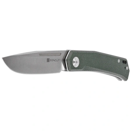 Sencut Braxx Knife Green Canvas Micarta, Satin D2 (S25089-2)