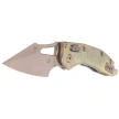 Microtech M-Stitch Ram-Lok S/E Marfione Select Knife Antique Gold Slab Side Titanium, Bronze HW, Bronzed Stonewashed M390MK by Borka Blades and Tony Marfione (169MRL-13MS2)