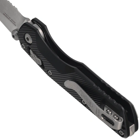 Nóż składany Microtech MSI Ram-Lok Mini S/E Black Fluted Aluminium, Stonewashed P/S M390MK by Tony Marfione (210M-11FL)