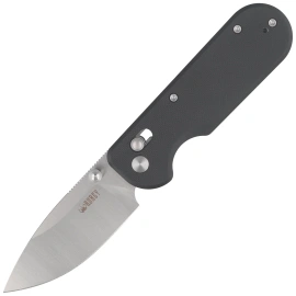 Kubey Bedrock Knife Black G10, Satin D2 (KU505A)
