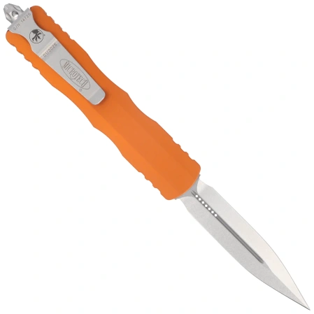 Nóż automatyczny OTF Microtech Dirac Delta D/E Orange Tangerine Aluminium, Stonewashed M390MK by Tony Marfione (227-10OT)