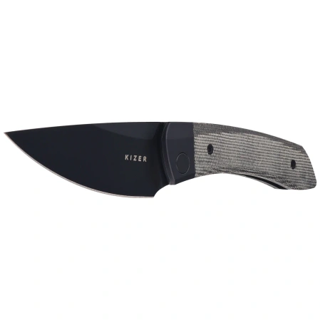 Kizer Mini MoMo Knife Black Aluminum / Black Micarta, Black PVD 154CM by Vladimir Legachev (V3663C2)