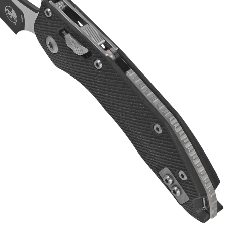 Microtech Stitch S/E Knife Fluted Black G10, Black / Satin M390MK by Sebastijan Berenji and Tony Marfione (169RL-1FLGTBK)