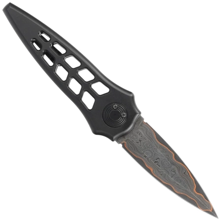 Nóż grawitacyjny Paragon Warlock Enchanted 6061 Custom Model 7 Black Aluminium, Damsacus Baker Forge Raindrop Gomai Copper Shim 80CRV (ENCHA-B-BFD)