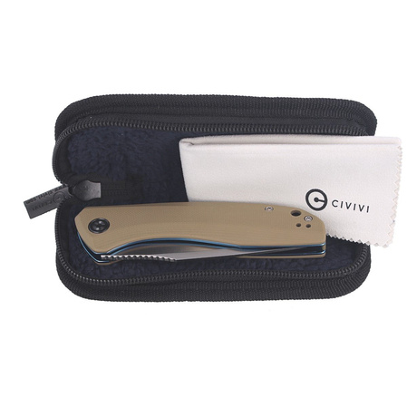 CIVIVI Knife Baklash Tan G10, Satin Finish (C801B)