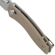 Nóż składany Kubey Caiman Tan G10, Satin San Mai M2 by Maksim Epifantsev (KU421D)