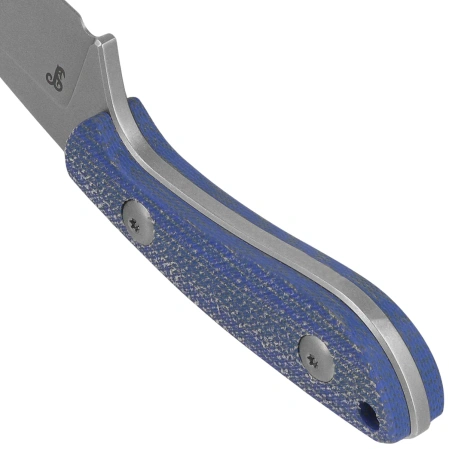 Noż Kubey Bloom Blue Micarta, Beadblasted 14C28N by Scott Halpern (KU411B)
