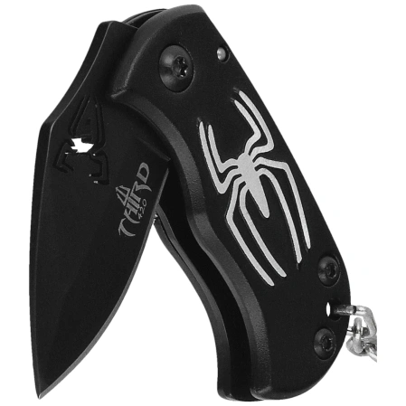 Nóż składany brelok Third Decor Habitat Spider Black Aluminium, Black 420 (N201A)