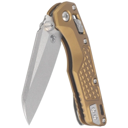 Microtech MSI Ram-Lok Mini S/E Knife Frag Tan Aluminium, Stonewashed M390MK by Tony Marfione (210M-10FRTA)