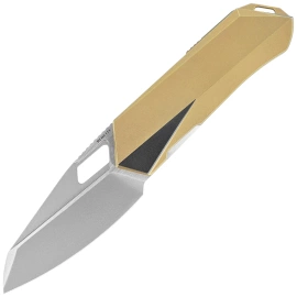 Remette RT-Woodpecker Knife Gold Titanium, Hand Grinding Pearlescent M390 (RTWP-G)