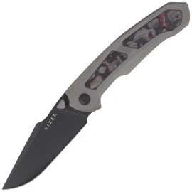 Nóż składany Kizer Feweed Gray Titanium / Purple Haze Fat Carbon, Black Stonewashed S35VN by Vũ Huỳnh Nam Anh (Ki3694A1)